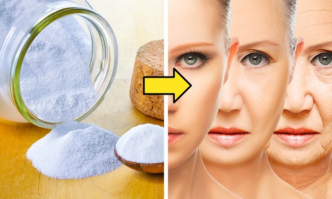 Using soda for facial peeling