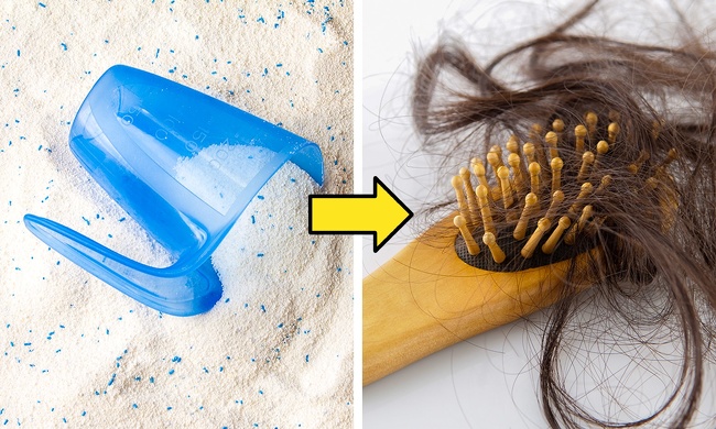 Lighten hair with laundry detergent