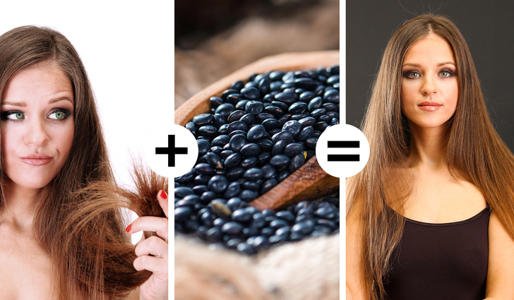 Black lentils to treat split ends