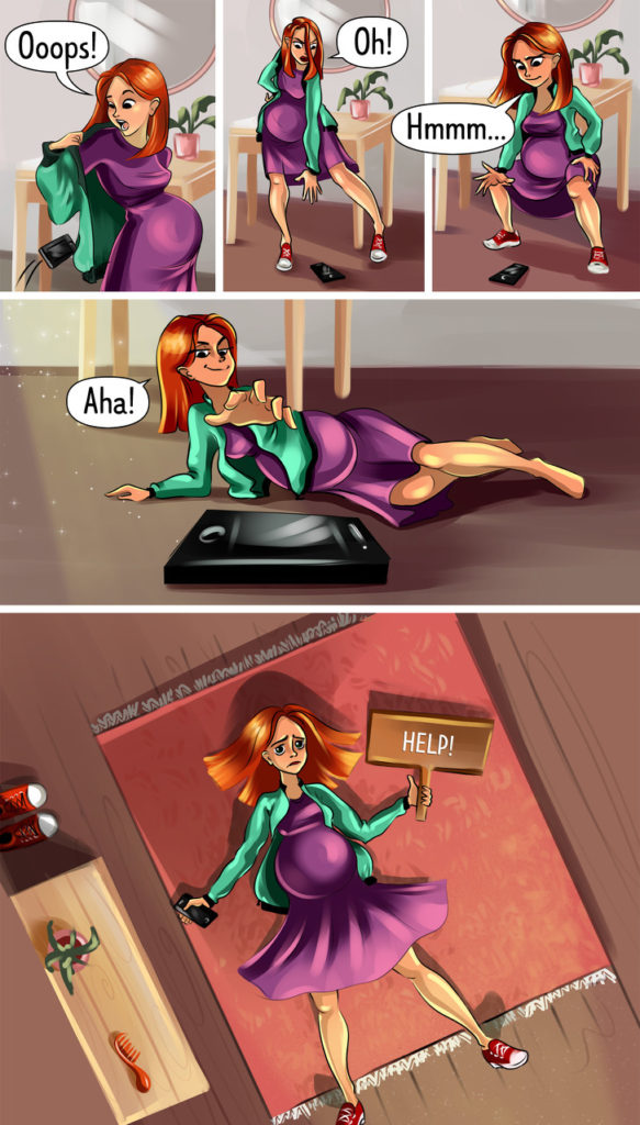 Illustrations of women Everyday Pregnancy Problems