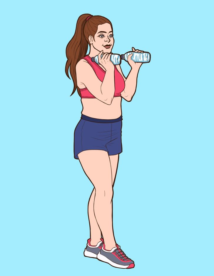 5 Exercises With a Water Bottle That Can Help You Get Back in Shape